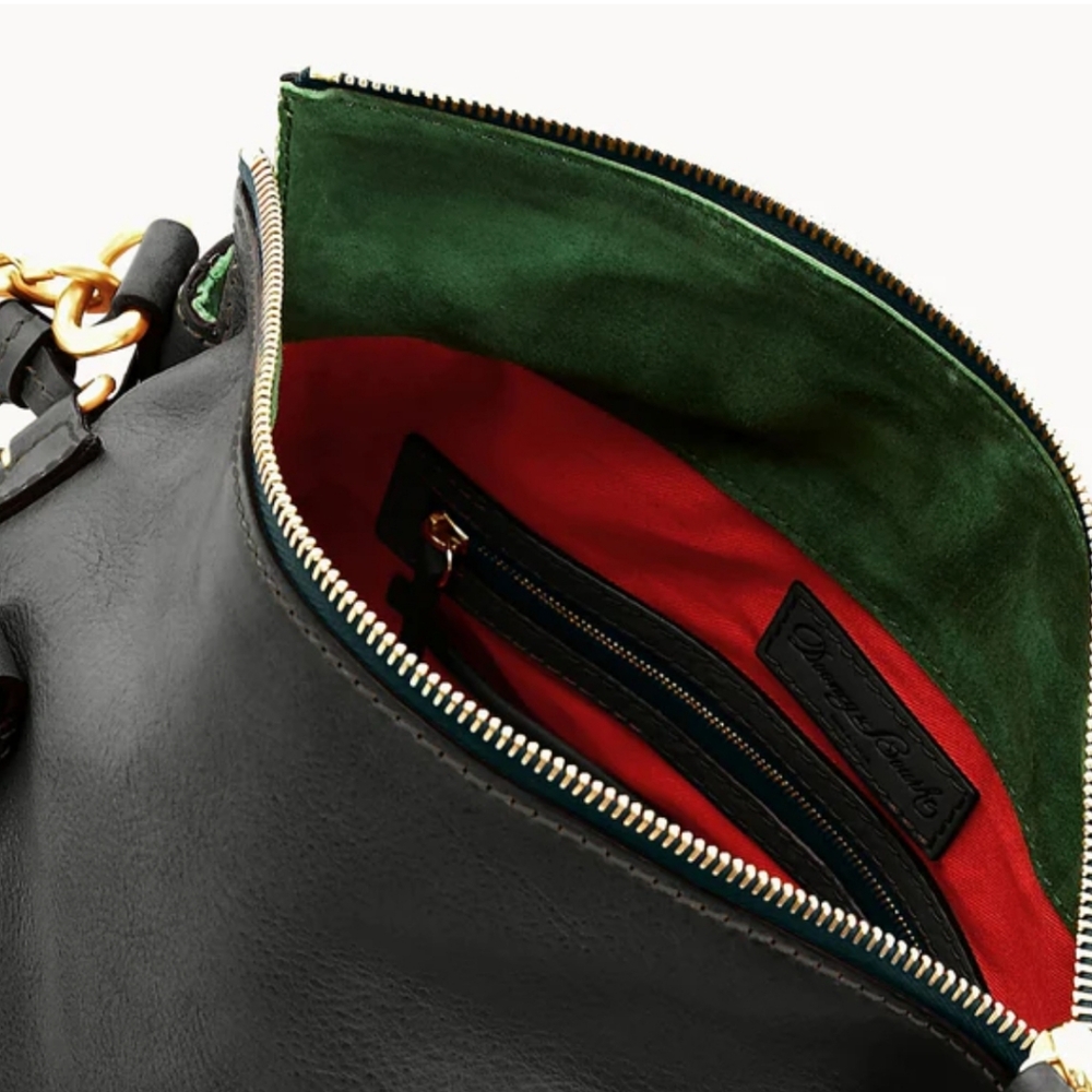NWT! Dooney & Bourke Florentine* Medium/Regular Satchel In Black/Black - Picture 2 of 16